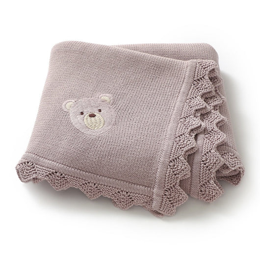 Manta Tejida Infantil con Bordado de Osito Adorable - Image 8
