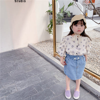 Blusa de Algodón con Mangas Abullonadas para Niña - Image 7