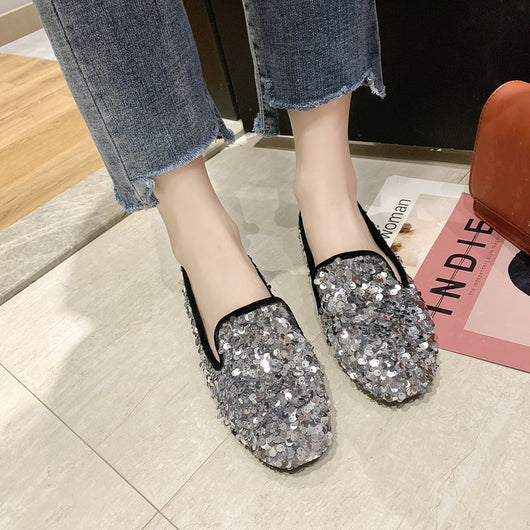 Zapatos de Tacón Bajo Brillantes Multiuso para Mujer - Image 20
