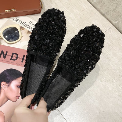 Zapatos de Tacón Bajo Brillantes Multiuso para Mujer - Image 24