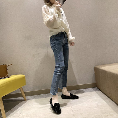 Zapatos de Tacón Bajo Brillantes Multiuso para Mujer - Image 25
