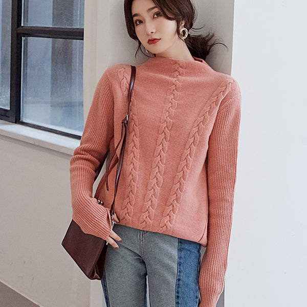 Suéter de Cuello Alto en Cashmere para Otoño e Invierno