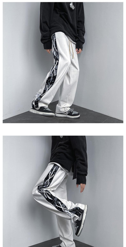Overol de Invierno Estilo Urbano con Estampado Flor de Cashew para Hombre - Image 13