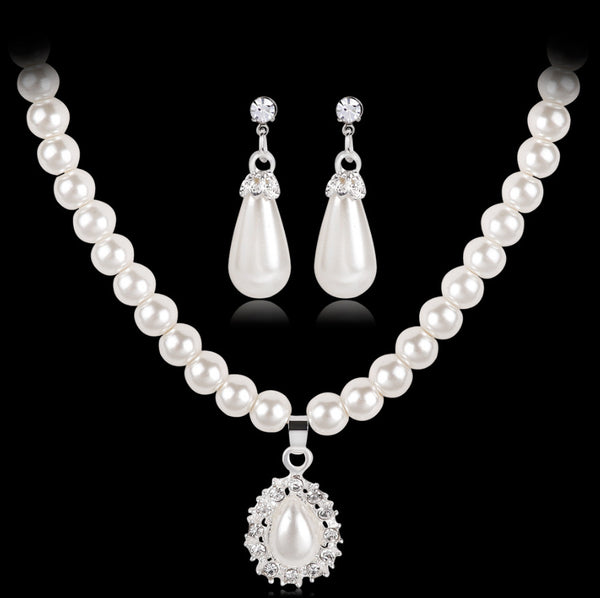 Conjunto de Collar de Perlas Elegante