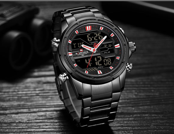 Reloj Deportivo Resistente al Agua con Cristal de Cuarzo para Hombre