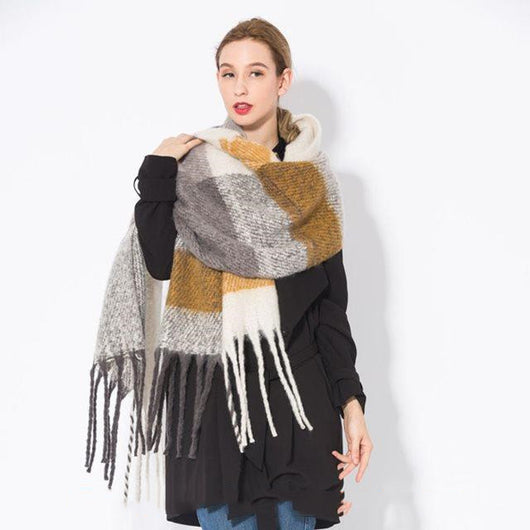 Bufanda Otoño Invierno con Borlas para Mujer - Calidez y Estilo - Image 26