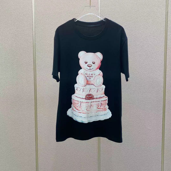 Playera de Pareja Estampado Oso Caricatura Manga Corta Casual - Image 12