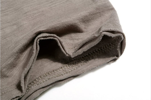 Camiseta Básica Hombre Cuello V Algodón Slub - Verano - Image 21