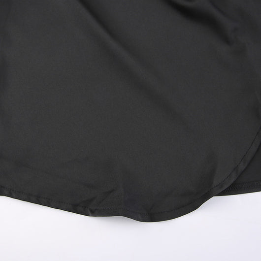 Camisa Escote Profundo con Solapa Retorcida - Diseño Liso - Image 8