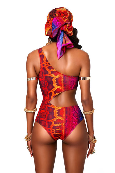 Traje de Baño Entero Estampado Serpiente con Efecto Reductor - Image 9