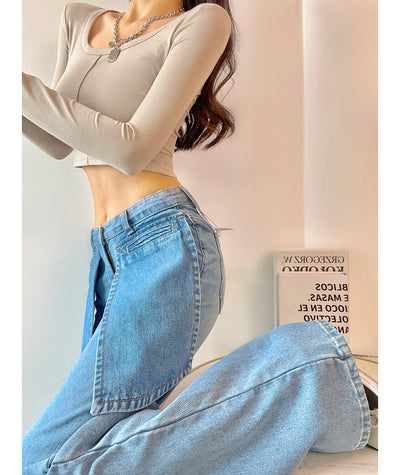Jeans Talle Alto Versátiles con Pierna Ancha - Image 7