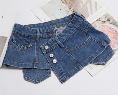 Faja Denim Versátil con Detalles Decorativos para Mujer - Image 13