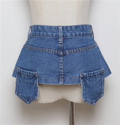 Faja Denim Versátil con Detalles Decorativos para Mujer - Image 21