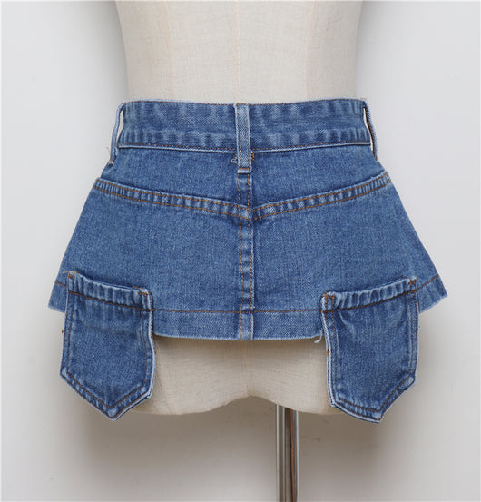 Faja Denim Versátil con Detalles Decorativos para Mujer - Image 21
