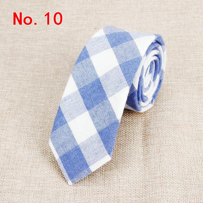Corbata de Algodón a Cuadros para Hombre - Image 35