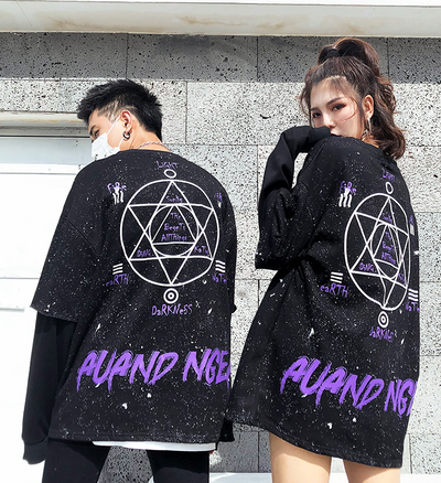 Suéter Oversize Hip Hop Unisex - Diseño de Dos Piezas con Estampado Urbano Negro - Image 5