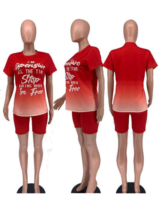Traje Casual Mujer con Estampado de Letras y Degradado - Image 12