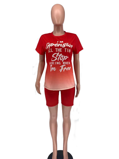 Traje Casual Mujer con Estampado de Letras y Degradado - Image 13