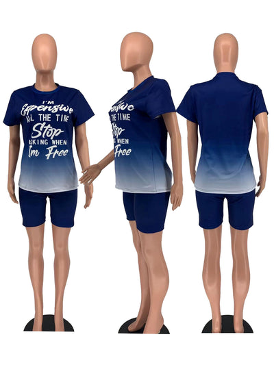 Traje Casual Mujer con Estampado de Letras y Degradado - Image 17