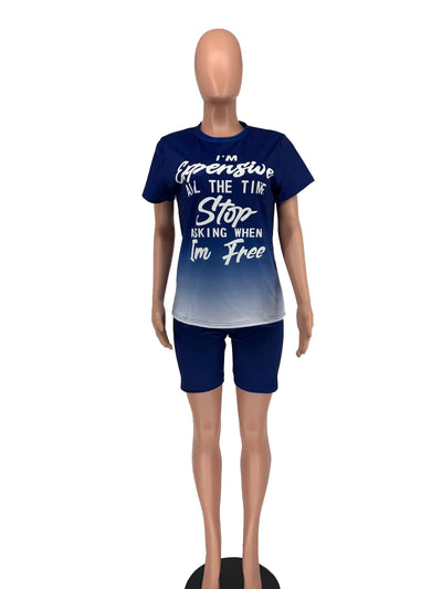 Traje Casual Mujer con Estampado de Letras y Degradado - Image 18