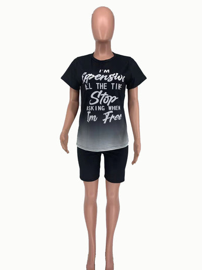 Traje Casual Mujer con Estampado de Letras y Degradado - Image 22