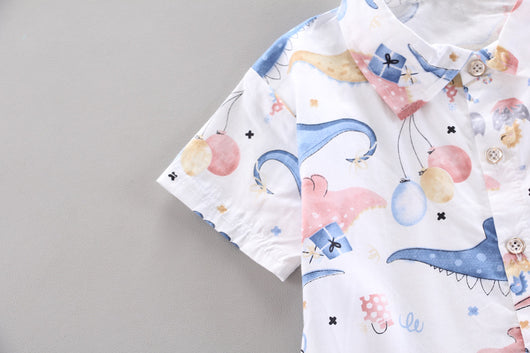 Traje Infantil Estilo Vaquero de Manga Corta para Niños - Image 12