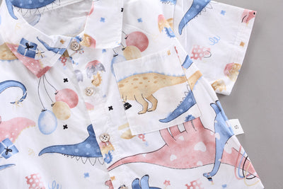 Traje Infantil Estilo Vaquero de Manga Corta para Niños - Image 14