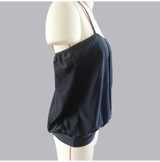 Traje de Baño Hombre Cuello Alto Pecho Negro - Image 7