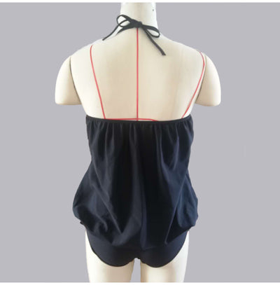 Traje de Baño Hombre Cuello Alto Pecho Negro - Image 8