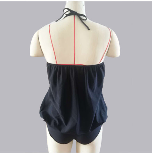 Traje de Baño Hombre Cuello Alto Pecho Negro - Image 8