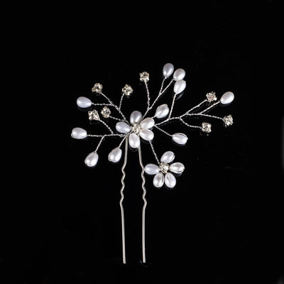 Horquilla de Oro con Perla y Diamante en Forma de U - Image 8