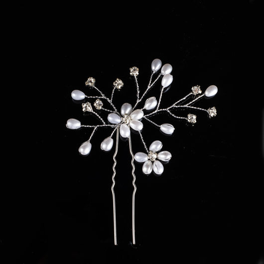 Horquilla de Oro con Perla y Diamante en Forma de U - Image 8