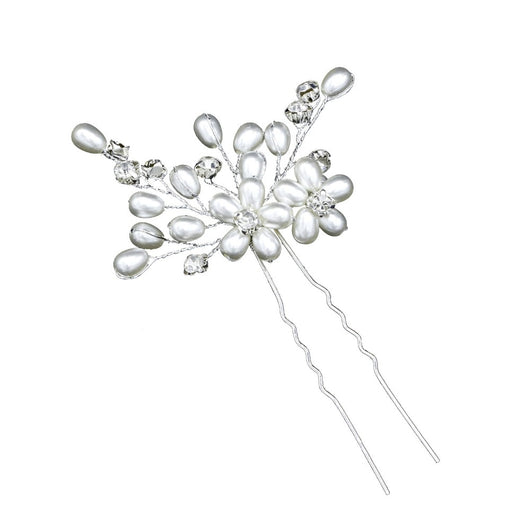 Horquilla de Oro con Perla y Diamante en Forma de U - Image 10