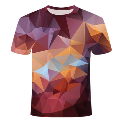 Playera Pareja Estampado 3D Líneas Creativas Unisex - Image 10