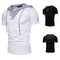 Playera Deportiva con Capucha de Manga Corta para Hombre