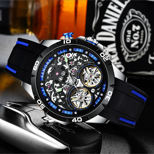 Reloj Mecánico Esqueleto con Doble Tourbillon - Image 6