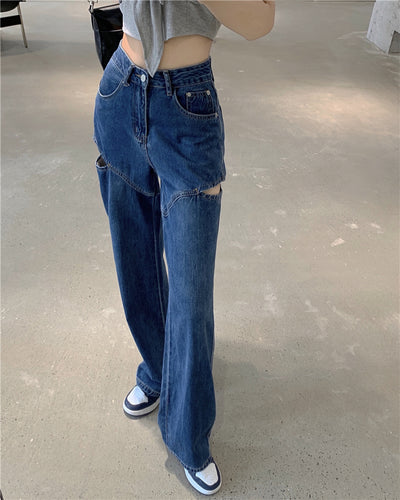 Jeans Verticales de Cintura Alta Suelta y Slim para Mujer - Image 18