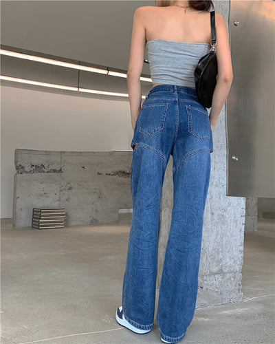 Jeans Verticales de Cintura Alta Suelta y Slim para Mujer - Image 22