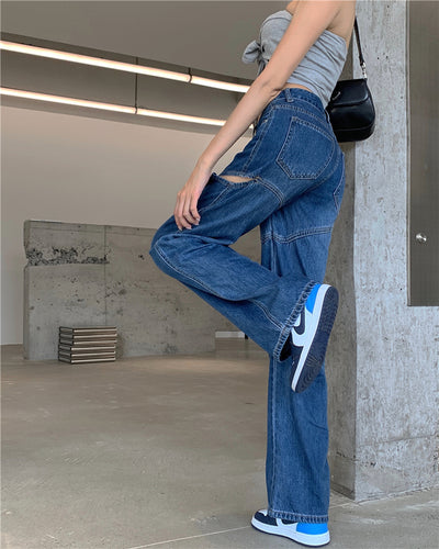 Jeans Verticales de Cintura Alta Suelta y Slim para Mujer - Image 23