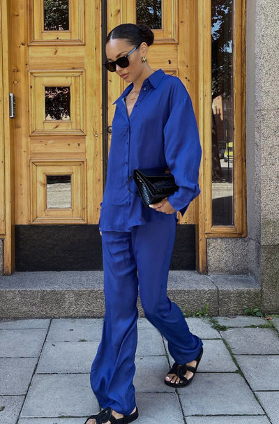 Conjunto de Dos Piezas: Blusa Azul y Pantalón Largo Dinklein - Image 8