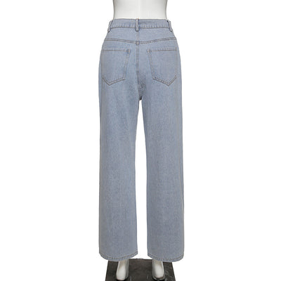 Jeans Rotos de Cintura Alta y Pierna Ancha para Mujer - Estilo Verano - Image 14