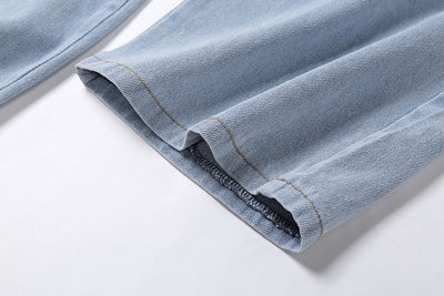 Jeans Rotos de Cintura Alta y Pierna Ancha para Mujer - Estilo Verano - Image 20