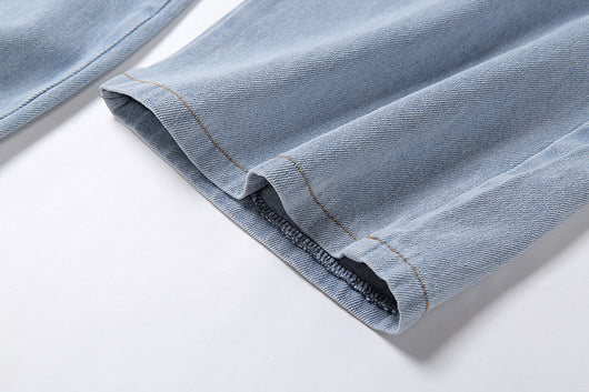 Jeans Rotos de Cintura Alta y Pierna Ancha para Mujer - Estilo Verano - Image 20