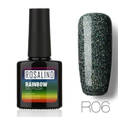 Esmalte de Gel Fotocurable ROSALIND sin Químicos - Sistema Arcoíris con Brillos - Image 8