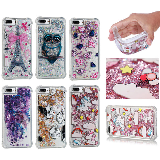 Funda TPU con Purpurina Fluida Transparente
