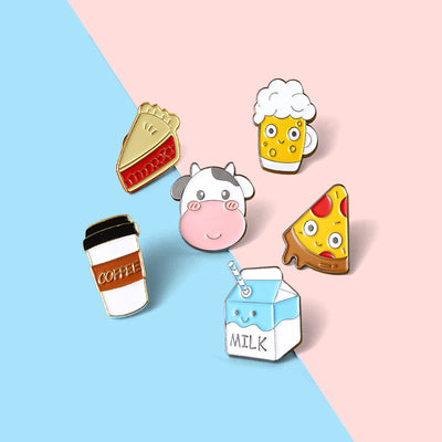 Broche Metálico Temático de Comida y Café - Accesorios Divertidos - Image 18
