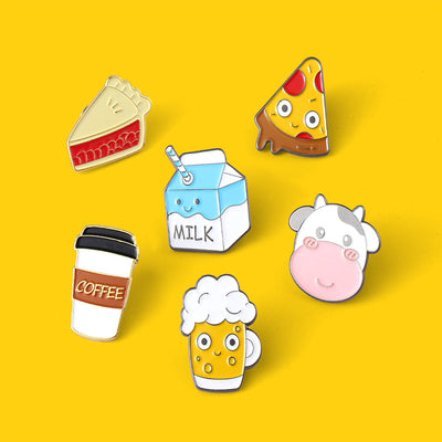 Broche Metálico Temático de Comida y Café - Accesorios Divertidos - Image 19