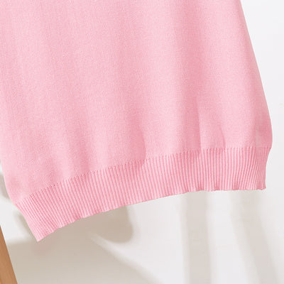 Blusa Suelta de Cuello Redondo con Cuentas en Colores Sólidos - Image 16