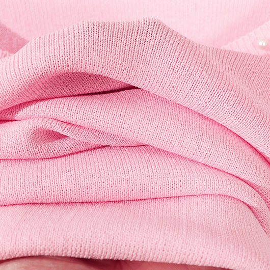 Blusa Suelta de Cuello Redondo con Cuentas en Colores Sólidos - Image 17