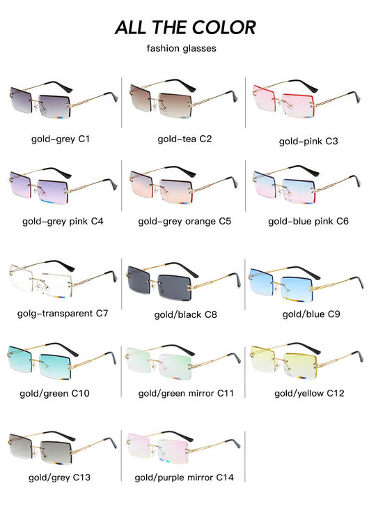 Gafas de Sol Rimless Europeas - Diseño Moderno y Minimalista - Image 28